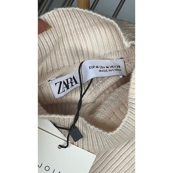 Zara Open Back Top - KNIT TOP SWEATER - Size - M - Cream - Picture 5 of 12